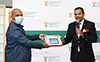 Deputy Minister Alvin Botes, in his capacity as the area’s District Development Model champion, hosts a hand-over ceremony of community needs, Tyholorha Primary School, George, South Africa, 8 April 2021.