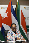 Minister Naledi Pandor and Minister Bruno Rodriquez Parrilla of the Republic of Cuba, virtually commemorated the 27 years of formal diplomatic relations, Pretoria, South Africa, 3 June 2021.