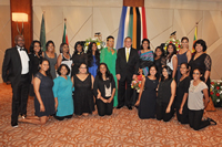 High Commissioner Doidge with the Soul Sounds choir who performed the South African and Sri Lankan National Anthems.