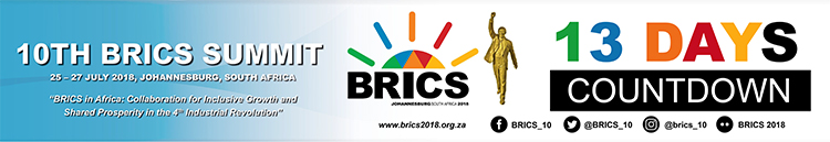 South Africa is chairing BRICS from 1 January 2018 to 31 December 2018