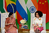 Bilateral Meeting between Minister Lindiwe Sisulu and the Minister of External Affairs of India of India, Ms Sushma Swaraj, OR Tambo Building, Pretoria, South Africa, 4 June 2018.