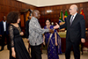 President Cyril Ramaphosa receives a Courtesy Call from the BRICS Foreign Ministers, OR Tambo Building, Pretoria, South Africa, 3 June 2018; ahead of the BRICS Ministerial Meeting of 4 June 2018. Left to right: Minister Lindiwe Sisulu, Foreign Minister of China, Wang Li; Minister of External Affairs of India of India, Ms Sushma Swaraj; President Cyril Ramaphosa and Deputy Minister of Brazil, Mr Marcos Galvão.