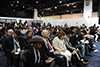 The Minister of Trade and Industry, Dr Rob Davies, and the Chairperson of the BRICS Business Council, Dr Igbal Surve, brief the media on the work of the BRICS Business Forum and the BRICS Business Council, Sandton Convention Centre, Sandton, Johannesburg, South Africa, 25 July 2018.