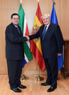 Deputy Minister Luwellyn Landers, and the Secretary of State for Foreign Affairs of Spain, Mr Fernando Martín Valenzuela Marzo co-chair the 12th South Africa – Spain Annual Consultations, Madrid, Kingdom of Spain, 12 November 2018.