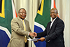 Director-General, Mr Kgabo Mahoai, signs the DIRCO – Independent Electoral Commission (IEC) Cooperation Agreement with the Chief Electoral Officer of the IEC (Electoral Commission South Africa), Mr Sy Mamabolo, in preparation for the 2019 Elections at Missions abroad, Pretoria, South Africa, 16 November 2018.