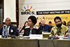 Minister Maite Nkoana-Mashabane at the closing of the First Meeting of the BRICS Sherpas and Sous Sherpas, Cape Town, South Africa, 4-6 February 2018.