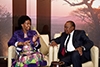 Minister Maite Nkoana-Mashabane with the President of the Republic of Kenya, Mr Uhuru Kenyatta, King Shaka International Airport, Durban, South Africa, 11 January 2018.