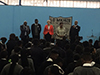 Prime Minister Theresa May visits the ID Mkhize Senior Secondary in Gugulethu. She is received by Minister Angie Mkhize, Cape Town, South Africa, 28 August 2018.
