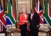 President Cyril Ramaphosa meets with Prime Minister Theresa May of the United Kingdom of Great Britain and Northern Ireland, Cape Town, South Africa, 28 August 2018.
