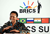 Deputy Minister Reginah Mhaule addresses the youth as part of a series of community outreach activities in the run-up to the 10th BRICS Summit scheduled to take place in Johannesburg from 25 - 27 July 2018; Mthimba TVET College, Hazyview, Mpumalanga, South Africa, 29 June 2018.