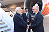 The Prime Minister of India, Mr Narendra Modi, arrives at the Waterkloof Air Force Base. He is received by the Minister of Tourism, Derek Hanekom, Pretoria, South Africa, 25 July 2018.