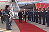 The Prime Minister of India, Mr Narendra Modi, arrives at the Waterkloof Air Force Base. He is received by the Minister of Tourism, Derek Hanekom, Pretoria, South Africa, 25 July 2018.