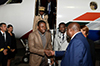 The President of Togo, Mr Faure Gnassingbé, is received by the Minister of Public Works, Thulas Nxesi, at the OR Tambo International Airport, Johannesburg, South Africa, 24 July 2018.