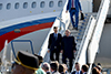 The President of Russia, Mr Vladimir Putin arrives at the OR Tambo International Airport. He is received by Minister Naledi Pandor, Johannesburg, South Africa, 26 July 2018.