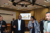 President Cyril Ramaphosa at the Sandton Convention Centre, the venue for the 10th BRICS Summit, which is scheduled from 25 to 27 July 2018. He meets members of the BRICS Inter-Ministerial Committee on BRICS and is briefed on the final arrangement for the Summit, Sandton, Johannesburg, South Africa, 23 July 2018.