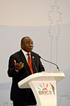 Media Briefing by President Cyril Ramaphosa at the conclusion of the 10th BRICS Summit 2018, Sandton Convention Centre, Sandton, Johannesburg, South Africa, 27 July 2018.