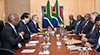 Bilateral Meeting between President Cyril Ramaphosa and the President of the New Development Bank, Mr K V Kamath, on the sidelines of the 10th BRICS Summit, Sandton International Convention Centre, Sandton, Johannesburg, South Africa, 26 July 2018.