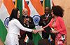 Bilateral Meeting between President Cyril Ramaphosa and Prime Minister Narendra Modi of the Republic of India, during the 10th BRICS Business Forum, Sandton International Convention Centre, Sandton, Johannesburg, South Africa, 26 July 2018.