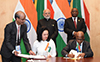 Bilateral Meeting between President Cyril Ramaphosa and Prime Minister Narendra Modi of the Republic of India, during the 10th BRICS Business Forum, Sandton International Convention Centre, Sandton, Johannesburg, South Africa, 26 July 2018.