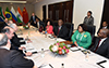 Bilateral Meeting between President Cyril Ramaphosa and President Michel Temer of the Federative Republic of Brazil, during the 10th BRICS Business Forum, Sandton International Convention Centre, Sandton, Johannesburg, South Africa, 26 July 2018.