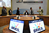 President Cyril Ramaphosa at the Sandton Convention Centre, the venue for the 10th BRICS Summit, which is scheduled from 25 to 27 July 2018. He meets members of the BRICS Inter-Ministerial Committee on BRICS and is briefed on the final arrangement for the Summit, Sandton, Johannesburg, South Africa, 23 July 2018.