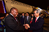 President Cyril Ramaphosa and his spouse, Dr Tshepo Motsepe, arrive in Beijing, the People’s Republic of China (PRC), 2 September 2018.