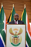 President Cyril Ramaphosa interacts with the Diplomatic Corps represented in South Africa, OR Tambo Building, Pretoria, South Africa, 14 September 2018.