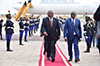 President Cyril Ramaphosa arrives at the N’Djili International Airport and is received by the Ambassador to the Democratic Republic of the Congo, Mr Abel Shilubane and Democratic Republic of the Congo’s Speaker of National Assembly, Mr Aubin Minaku Ndjaladjoko, during a Working Visit, Kinshasa, Democratic Repubic of Congo, 10 August 2018.