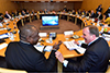 President Cyril Ramaphosa and Prime Minister of Sweden Stefan Löfven Co-chair the International Labour Organisation (ILO) Global Commission on the Future of Work, Geneva, Switzerland, 16 May 2018.