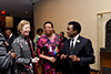 President Cyril Ramaphosa, the President of the United Nations General Assembly, Ms María Fernanda Espinosa, and the Secretary-General of the United Nations, Mr António Guterres; unveil the Nelson Mandela Statue at the UN Headquarters, New York, USA, 24 September 2018.