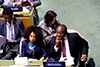 President Cyril Ramaphosa with Minister Lindiwe Sisulu and the Minister of Finance, Nhlanhla Nene, attend the 73rd Session of the United Nations General Assembly (UNGA73), New York, USA, 25 September 2018.