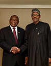 Bilateral Meeting between President Cyril Ramaphosa and President Mohammed Buhari of the Federal Republic of Nigeria, Millennium Plaza Hotel, New York, USA, 25 September 2018.