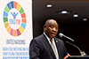 President Cyril Ramaphosa addresses a High-Level Meeting on the fight against Tuberculosis convened by the President of the United Nations General Assembly, Ms María Fernanda Espinosa, New York, USA, 26 September 2018.