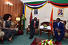 President Cyril Ramaphosa meets with President Edgar Lungu of Zambia at the State House, Lusaka, Republic of Zambia, 9 August 2018.