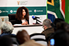 Minister Lindiwe Sisulu briefs the media on international developments, Pretoria, South Africa, 4 July 2018.