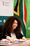 Minister Lindiwe Sisulu briefs the media on international developments, Pretoria, South Africa, 4 July 2018.