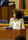 Minister Lindiwe Sisulu delivers the Budget Vote Speech of the Department of International Relations and Cooperation, Parliament, Cape Town, South Africa, 15 May 2018. 