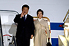 The President of the People’s Republic of China, His Excellency Mr Xi Jinping, and spouse arrive at the Waterkloof Air Force Base, Pretoria, South Africa, 23 July 2018. They are received by Minister Minister Lindiwe Sisulu.