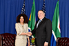 Bilateral Meeting between Minister Lindiwe Sisulu and the Secretary of State of the United States of America, Mr Michael Pompeo, at the Lotte Palace Hotel, New York, USA, 28 September 2018.