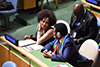 Minister Lindiwe Sisulu at the United Nations General Assembly Elections for the non-permanent seats in the Security Council, New York, USA, 8 June 2018.