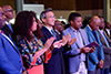 Minister Lindiwe Sisulu with Bishop Mosa Sono and Ambassador S T Lin of China, Soweto, South Africa, 17 June 2018.