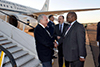 The President of Brazil, Mr Michel Temer, arrives at Waterkloof Air Force Base, Pretoria, South Africa, 25 July 2018.