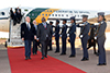 The President of Brazil, Mr Michel Temer, arrives at Waterkloof Air Force Base, Pretoria, South Africa, 25 July 2018.