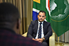 Deputy Minister Alvin Botes being interviewed by ENCA, OR Tambo Building, Pretoria, South Africa, 25 July 2019.