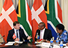 The Director-General of the Department of International Relations and Cooperation (DIRCO), Mr Kgabo Mahoai, and Ambassador Ulrik Vestergaard Knudsen of Denmark, co-chair the South Africa – Denmark Senior Officials Consultations, Pretoria, South Africa, 28 October 2019.