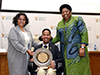 Edward K Ndopu receives an award in recognition of his outstanding contribution to human rights advocacy at the Department of International Relations and Cooperation (DIRCO) – United Nations (UN) Seminar on: “South Africa in the Multilateral World”, OR Tambo Building, Pretoria, South Africa, 10 December 2019.