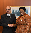 Bilateral Meeting between Deputy Minister Candith Mashego-Dlamini and the Secretary for International Trade Economic Affairs and the G20 Sherpa, Ambassador Norberto Moretti, of Brazil, on the margins of the G20 Foreign Ministers’ Meeting, Nagoya, Japan, 22 November 2019.