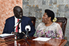 Courtesy Call by Deputy Minister Candith Mashego-Dlamini to the Minister in the Office of the President, Mr Mayiik Ayii Deng, Juba, South Sudan, 8 August 2019.
