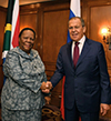 Minister Naledi Pandor meets with Foreign Trade Minister, Sergey Lavrov, of the Russian Federation, Rio de Janeiro, Brazil, 25 July 2019.