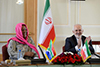 Minister Naledi Pandor with the Minister of Foreign Affairs of the Islamic Republic of Iran, Dr Mohammad Javad Zarif, during the 14th South Africa – Iran Joint Commission of Cooperation, Tehran, Iran, 16 October 2019.